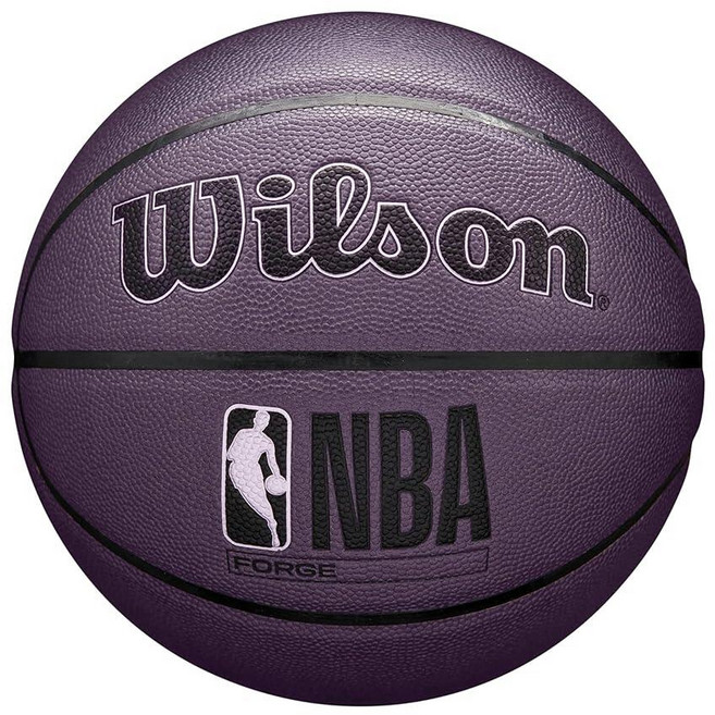 WILSON 온 NBA Forge Plus 실내/실외 농구공 - 차콜 그레이 사이즈 17.8-74.9cm(7-29.5인치) 147552, 퍼플