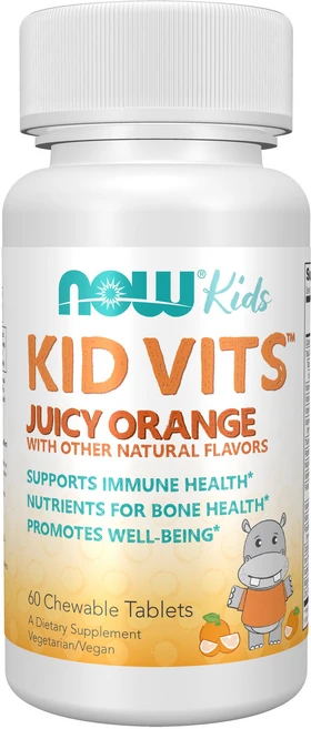 나우푸드 키드 비츠 쥬시 오렌지 맛 츄어블 타블렛 - 쿠팡