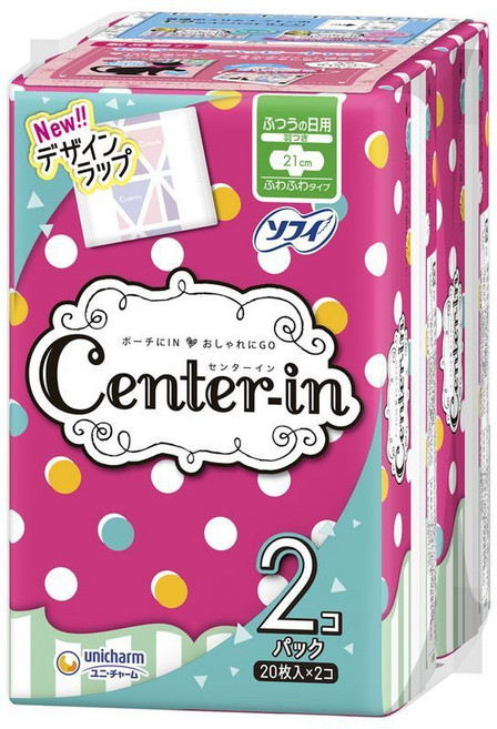 Center-in 衛生棉, 1個, 40片, 日用