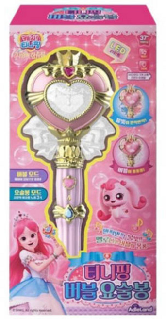 애들랜드 티니핑 버블 요술봉 비누방울, 핑크, 1개