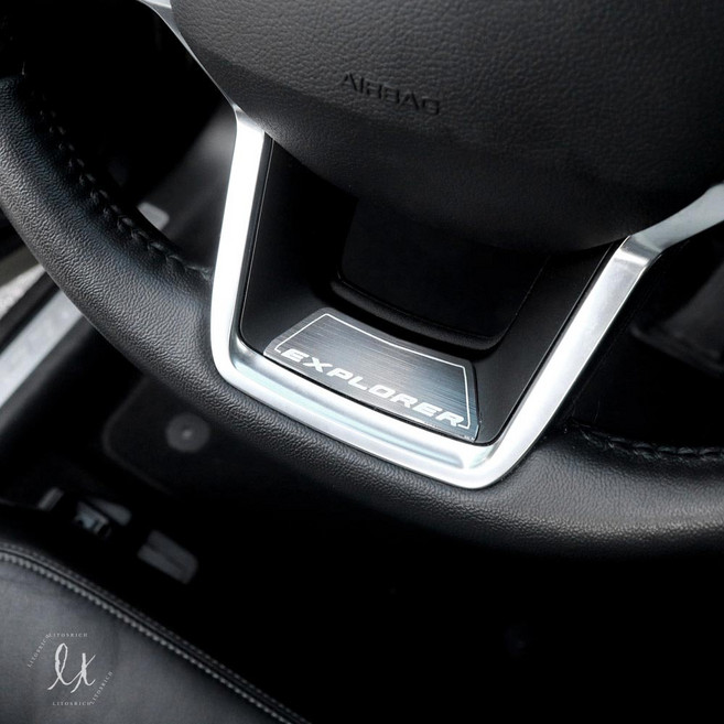 비브랜드 핸들 드레스업 맞춤제작 간편시공 커버 몰딩 익스플로러 호환제품, 실버_핸들엠블럼