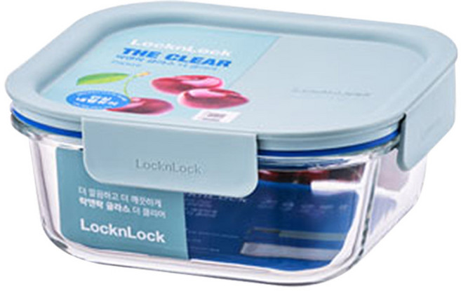 샘스 락앤락 글라스 더클리어 정사각 750ml LNG224 유리사각밀폐용기 모던밀폐용기