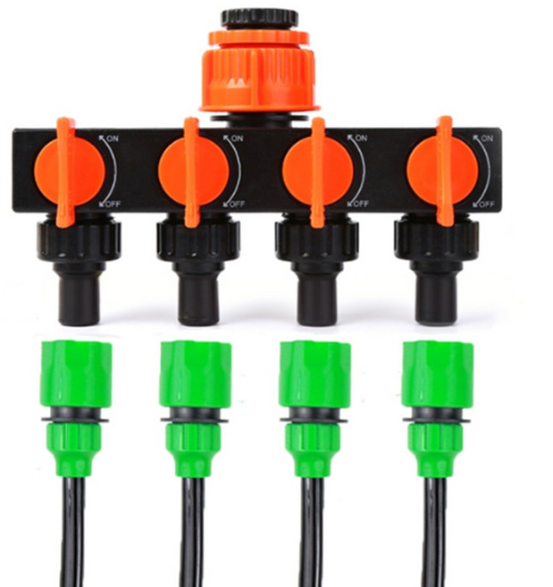 물호스 수도 분배기 4구 퀵커넥터 세트