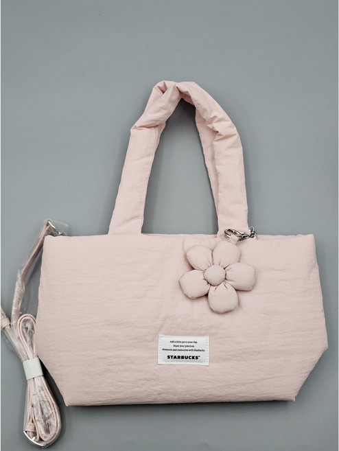 스타벅스 블루밍 핑크 나일론 백