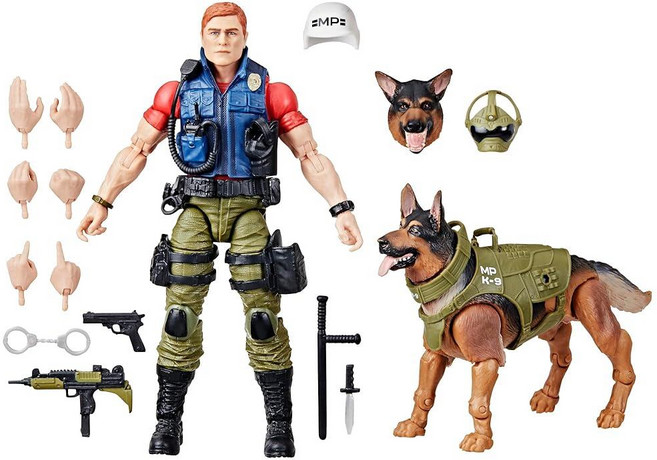 정품++ 지아이조 G.I. Joe Classified 시리즈 #15 크리스토퍼 로 라빈 & 오더 수집용 15.2cm(6인치) 액션 피규어 및 독일 셰퍼드 도그 피규어 액세서
