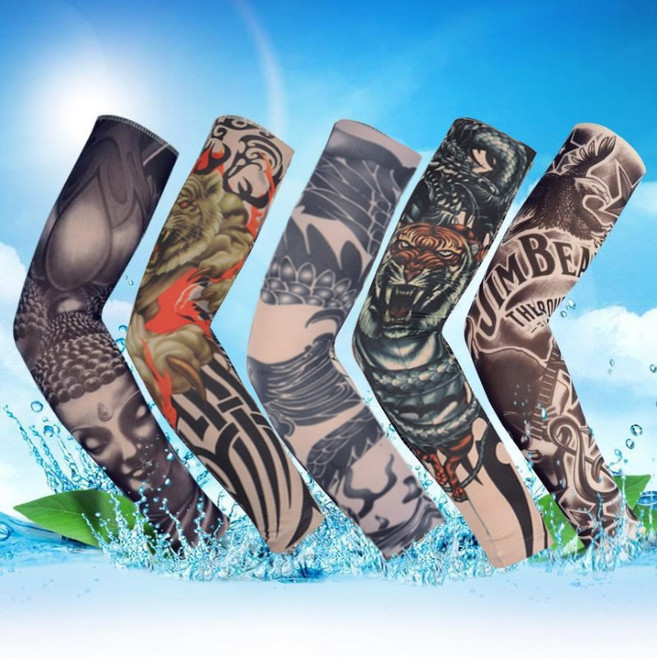 타투 토시 고급형 운전 문신 토시 팔토시 쿨토시 남자 타투 토시 타투 헤나, 부처님