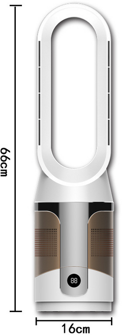 20인치 날개없는 냉온풍기 무소음 스탠드형 선풍기 가정용 PTC 터워형 에어컨, 티타늄 골드, NF10256