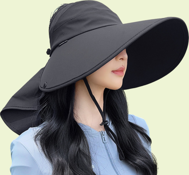 뮤앤뮤즈 챙 넓은 와이드 햇빛 가리개 자외선 차단 모자