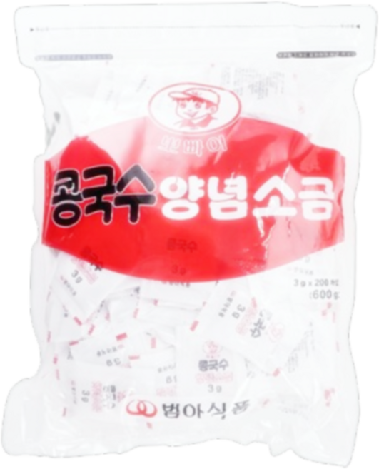 범아뽀빠이 콩국수 양념소금 200p, 35개, 600g