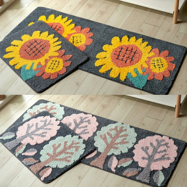 가든사각매트/발매트/주방매트, 해바라기(주방매트)