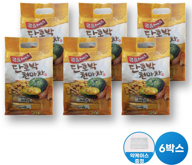 호박차 천마차 콘플레이크 임산부호박차 호박티 단호박차 콘후레이크 단호박 천마차, 18g, 6박스, 50개입