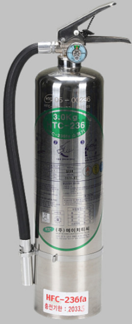 소방용품 소화기 가스식 HFC-236fa 3.0kg, 1개