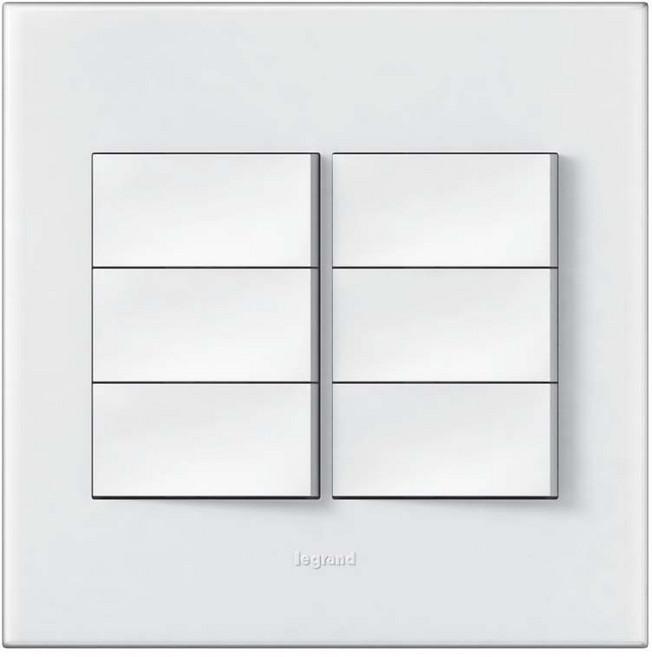 르그랑 아테오 화이트 원형 4구스위치, 아테오 화이트(사각/원형), 11 사각 스위치 중6구, 1개