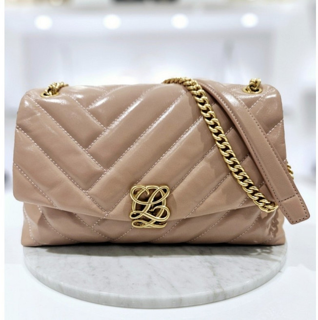 루이까또즈 여성 핑크 소가죽 엘퀼팅 체인 크로스백 겸 숄더백 HR1QT04FA1PI