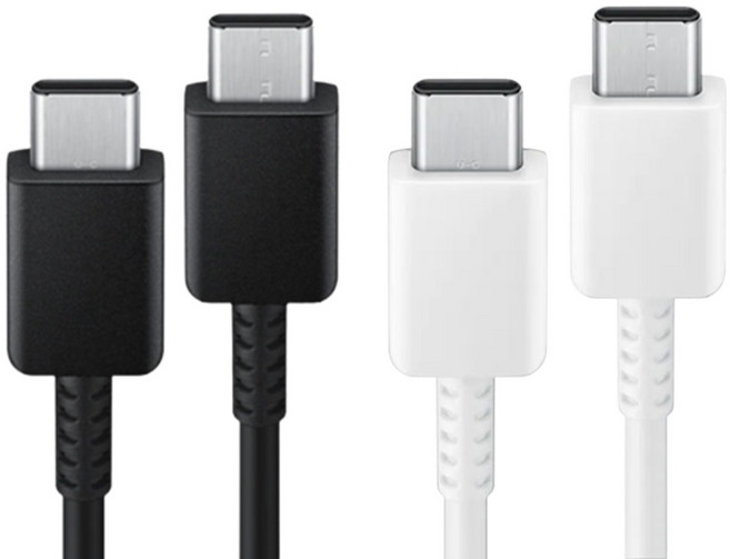 [1+1] 삼성 정품 C타입-C타입 초고속 25W PD최대 60W충전 지원 데이터 통신케이블 갤럭시 태블릿 노트북 스마트폰, 2개, 혼합색상, 1m