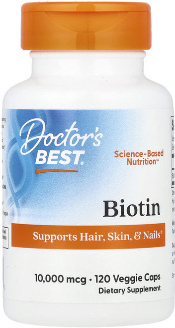 Doctor's Best 비오틴 10000mcg 베지 캡슐 120정, DoctorsBest비오틴10000mcg베지캡슐120정, 1개