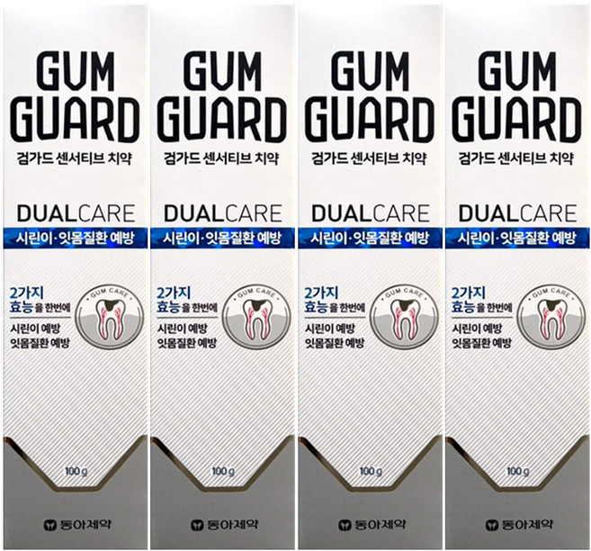 동아제약 검가드 치약, 100g, 4개