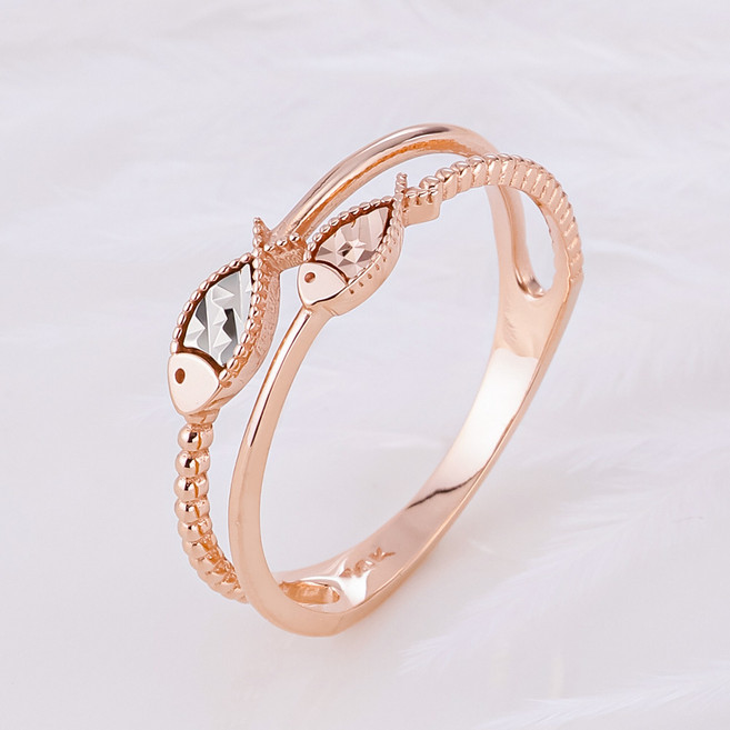 준주얼리 전체 14K 트윈 물고기 반지 R11104325 모녀반지 행운반지 자녀반지