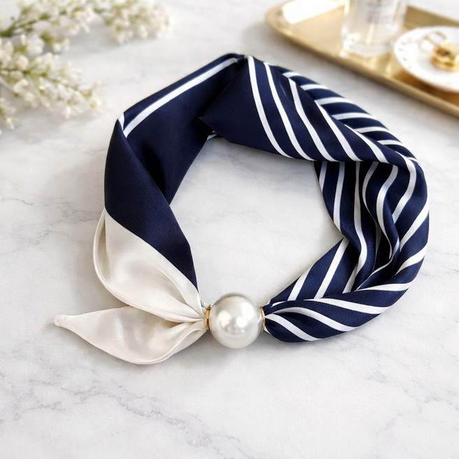 루나뷰링 자석 쁘띠 스카프 미니 목 머플러 봄 가을