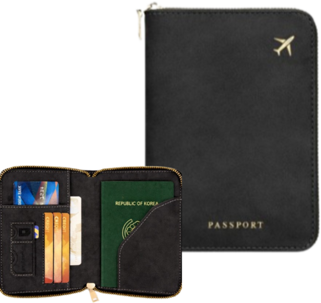 오팬 RFID 완벽 차단 해킹 방지 여행용 여권 지퍼 케이스