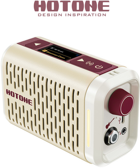 핫톤 펄즈 미니 HOTONE PULZE MINI 모델링 앰프 이펙터 블루투스 올인원 포터블 AP-5WH 국내정식수입정품, 1개, 아이보리