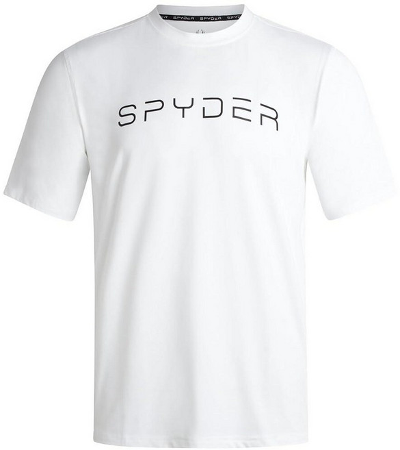 스파이더 Spyder 남성용 티셔츠 - 애슬레틱 퍼포먼스 반소매 러닝 운동 티 수분 흡수 크루넥 셔츠 남성용 화이트. L 308740