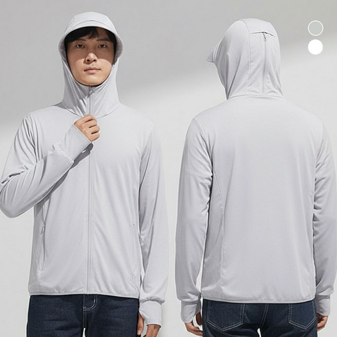 로제티카 시험검증 여름 쿨링 후드집업 자켓 UPF50+ 자외선차단 냉감원단