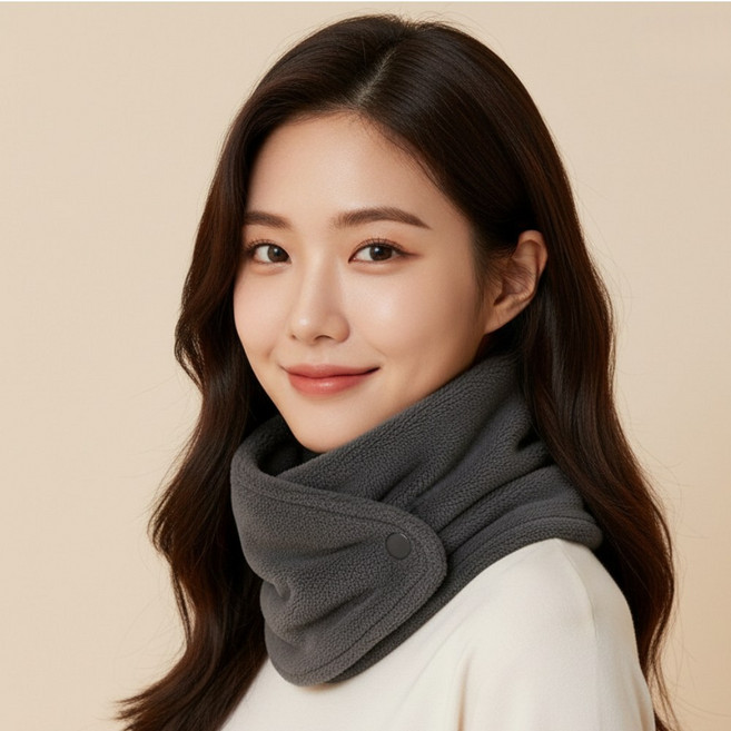 로우브 정전기없이 간편착용 똑딱이넥워머