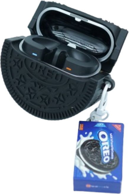 갤럭시 버즈3 버즈3프로케이스, 버즈3프로, NO.6-1 검정과자과자박스키링세트, 1개