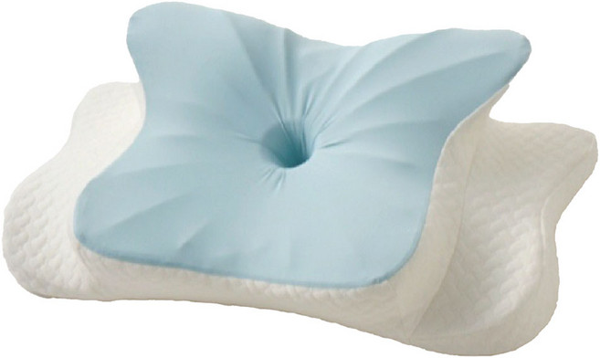 高效舒緩蝶型枕, 藍色, 1件