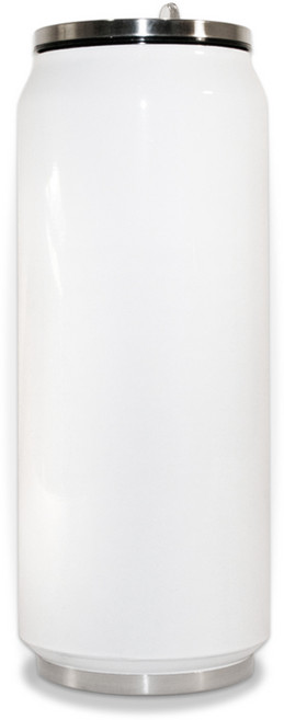 이중스텐 캔 텀블러 300ml 500ml 보온 보냉 빨대 텀블러, 1개, 화이트