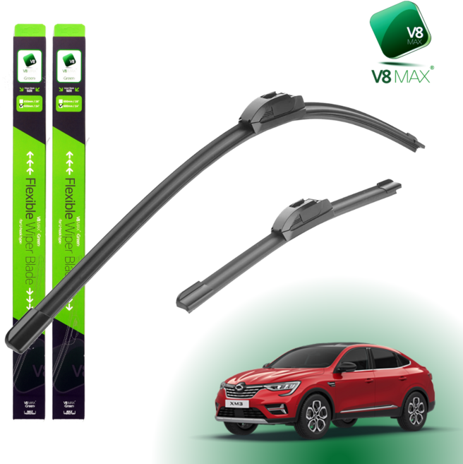 V8MAX 르노 XM3와이퍼 2p(세트) 플랫, 600mm450mm(좌우세트)