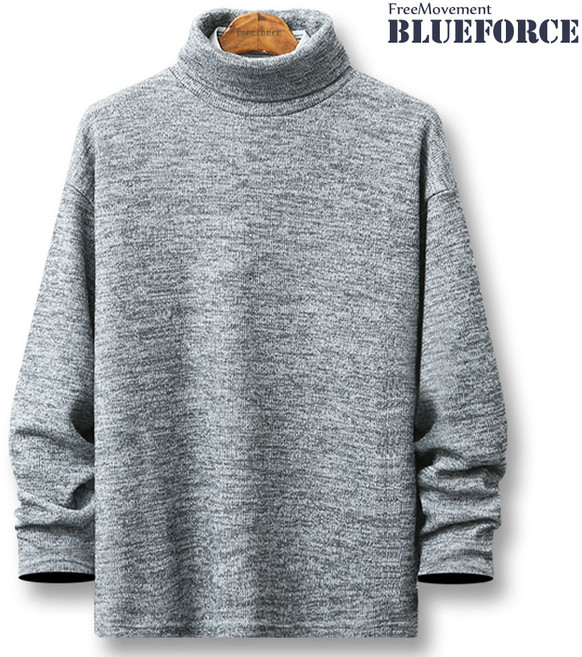 블루포스 남성용 폴라 프로동 오버핏 터틀넥 티셔츠