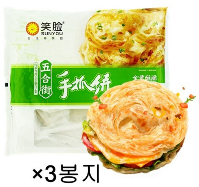 천구중국식품 선요우 충샹 쇼좌빙 중국전병 (450g), 450g, 3개