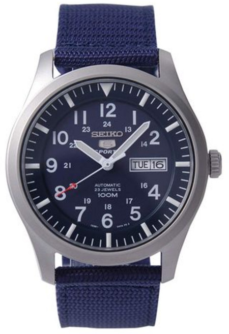 세이코 세이코 5스포트 자동 네이비 다이얼 남성 Watch SNZG11K1 품