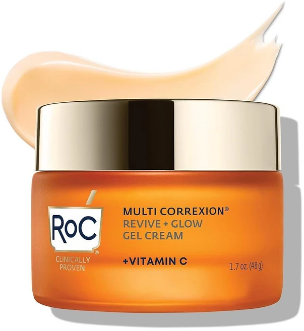 RoC 멀티코렉션 모이스처라이저 48g 젤 크림, RoC 록 멀티코렉션 리바이브+글로우 비타민 C 페이셜, 1개 - 쿠팡