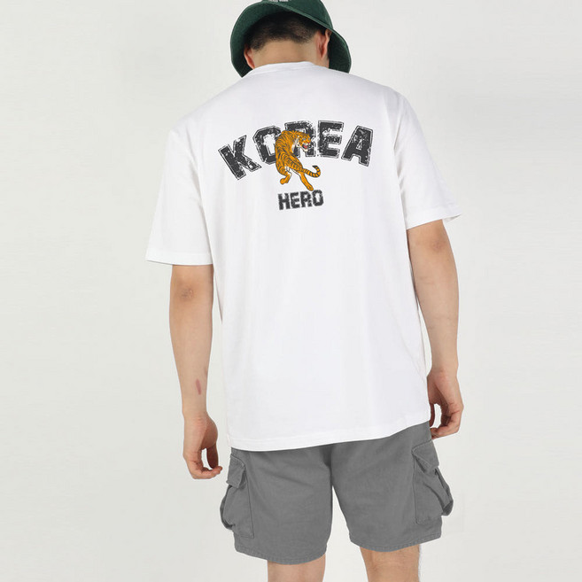 엠블룩 대한민국 태극기 로카 반팔티 Korea Tiger 남성 여성 빅사이즈 S~4XL