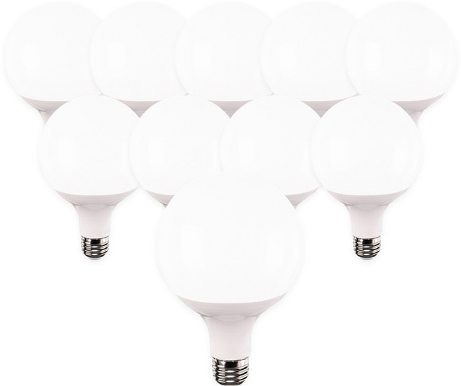 라인조명 LED 에코 볼구 볼전구 볼램프 12W 숏타입/롱타입 (주광 전구 주백), LED 롱볼구 10개 주광색(흰빛)