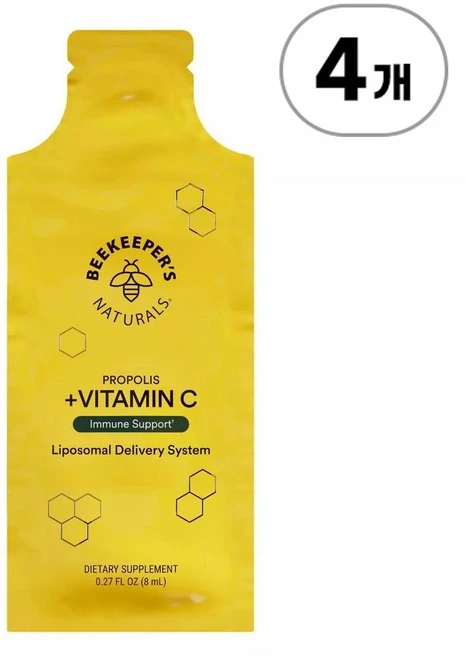 비키퍼스내추럴스 라이포조말 프로폴리스 플러스 비타민 C Beekeepers Naturals Liposomal Propolis Plus Vitamin C 8ml 12개, 48개 - 쿠팡