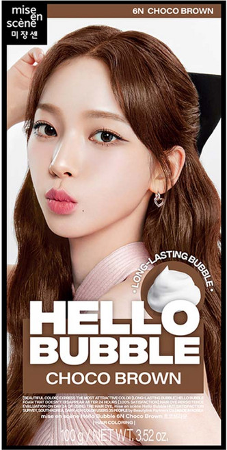 미쟝센 헬로 버블 염색제, 6N초코브라운, 1개