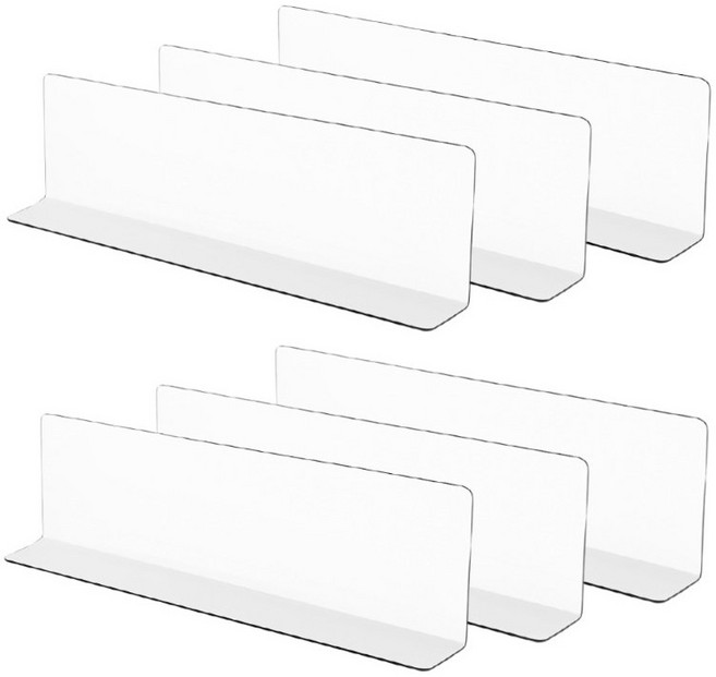 크랜브랑 먼지차단 굴러감방지 틈새 가림막 40 x 4 x 12cm, 6개, 투명