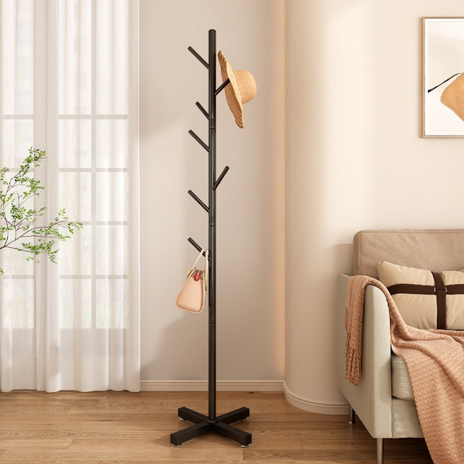 헤븐하임 기본형 스탠드 옷걸이 행거, 모던블랙A