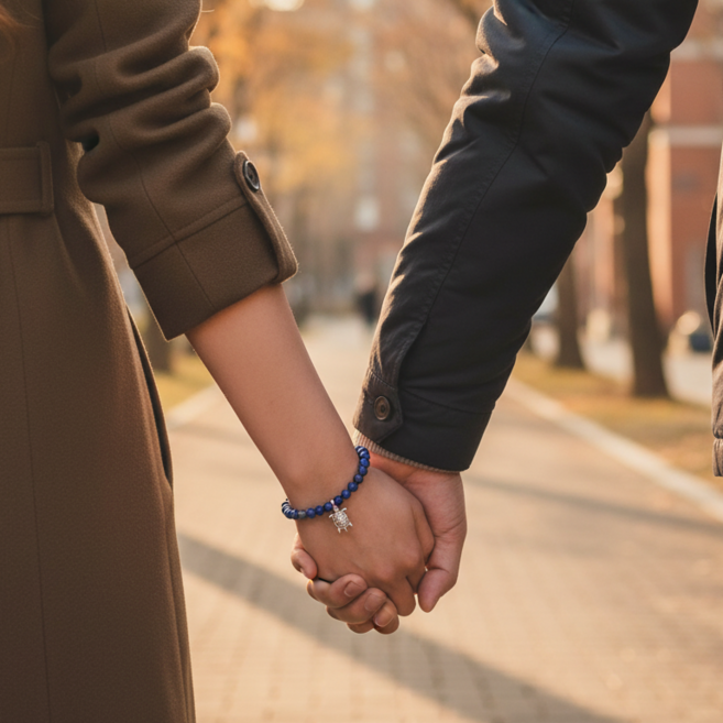 실버 은 거북이 라피스라줄리 팔찌