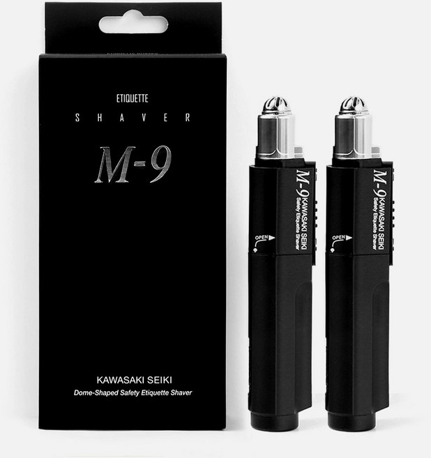 가와사키 프리미엄 코털제거기 M-9 돔형특허 콧털정리기, 2개