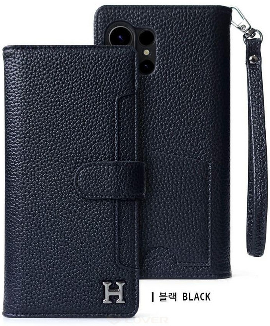 잭팟 힙 소프트 필링 카드 지폐 이중 수납 백포켓 다이어리 스트랩 케이스