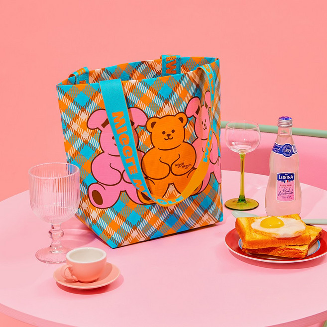 위글위글 타포 에코백 리유저블 쇼퍼백S - Bear & Bunny 439449