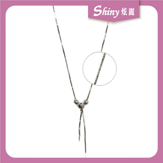 【炫麗】14K金 K金項鍊 14K金盒子鍊身珠珠套鍊 40CM 盒子鍊 0627