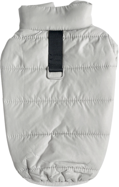 그루밍독 반려동물 하네스 경량 패딩, 그레이, 1개