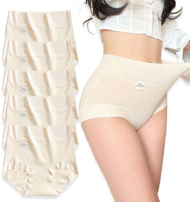 센스베이직 여성 편한 노라인 하이웨스트 면 팬티 5종