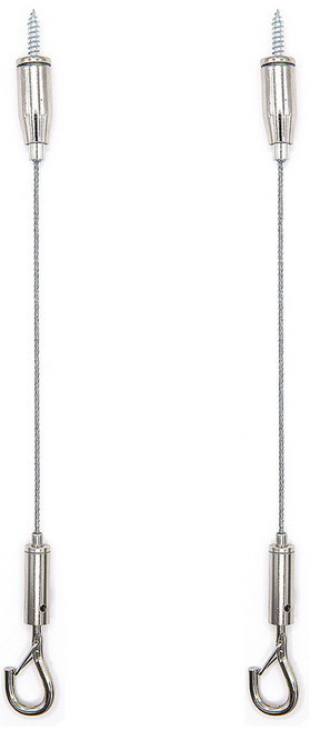 무타공 천장 슬림 와이어 액자 걸이, 2개, 실버